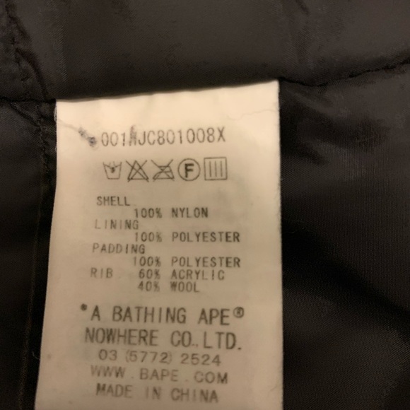 BAPE 1st Camo Long Length MA 1 Jacket Yellow - Picture 6 of 6